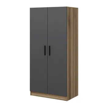 Dulap pentru haine, Minerva, Kale Anthracite Oak, 90x190x52 cm, PAL, Antracit / Stejar 1c96 imagine