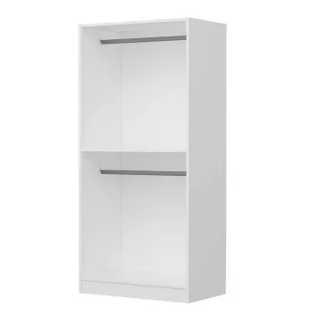 Dulap pentru haine, Minerva, Kale Chain Mirror Antique White, 90x210x52 cm, PAL, Alb 23c1 imagine