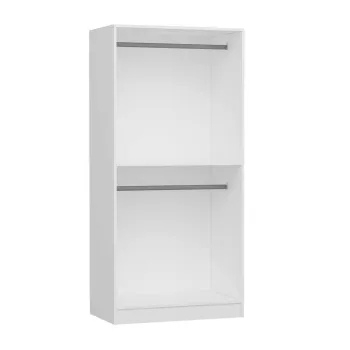 Dulap pentru haine, Minerva, Kale Chain Mirror White, 90x190x52 cm, PAL, Alb 6b02 imagine