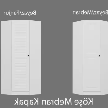 Dulap pentru haine, Minerva, Kale Corner White, 74x190x52 cm, PAL, Alb ecd1 imagine