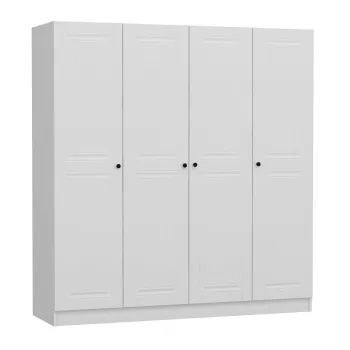 Dulap pentru haine, Minerva, Kale Mebran, 180x190x52 cm, PAL, Alb 6f66 imagine