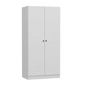 Dulap pentru haine, Minerva, Kale Membran White, 90x210x52 cm, PAL, Alb 6566 imagine