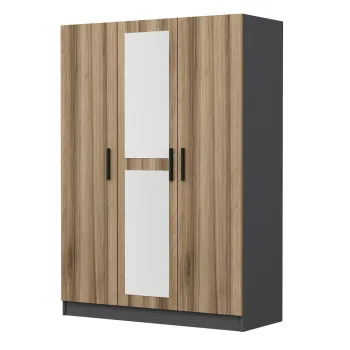 Dulap pentru haine, Minerva, Kale Oak, 135x190x52 cm, PAL, Stejar 8846 imagine