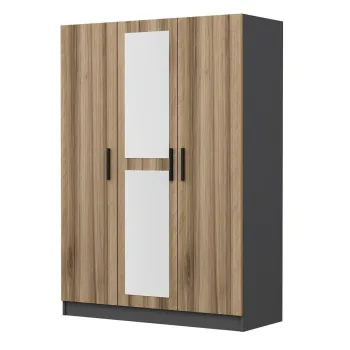 Dulap pentru haine, Minerva, Kale Oak, 135x210x52 cm, PAL, Stejar 728f imagine