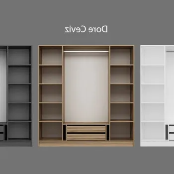 Dulap pentru haine, Minerva, Kale Oak Walnut, 180x210x52 cm, PAL, Stejar / Nuc 9f3d imagine