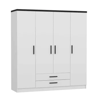 Dulap pentru haine, Minerva, Kale Plus, 180x210x52 cm, PAL, Alb 9af7 imagine