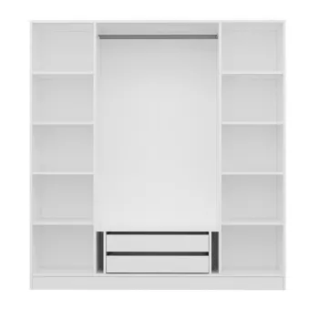 Dulap pentru haine, Minerva, Kale Plus, 180x210x52 cm, PAL, Fumuriu 05cb imagine
