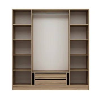 Dulap pentru haine, Minerva, Kale Plus, 180x210x52 cm, PAL, Fumuriu 6fd2 imagine