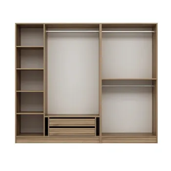 Dulap pentru haine, Minerva, Kale Plus, 225x210x52 cm, PAL, Fumuriu 81bf imagine
