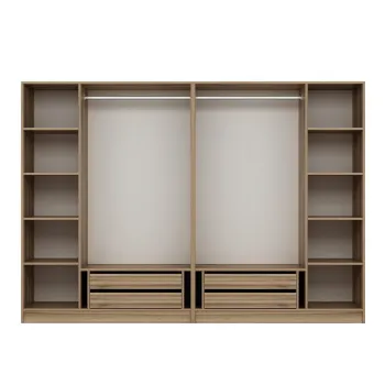 Dulap pentru haine, Minerva, Kale Plus, 225x210x52 cm, PAL, Fumuriu e8ab imagine
