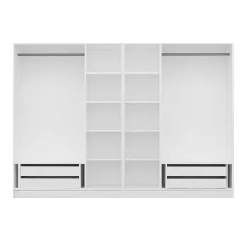 Dulap pentru haine, Minerva, Kale Plus, 225x210x52 cm, PAL, Fumuriu ea25 imagine