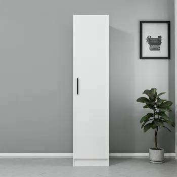 Dulap pentru haine, Minerva, Kale Rafli 210, 45x210x52 cm, PAL, Alb 8841 imagine