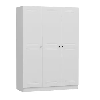 Dulap pentru haine, Minerva, Kale White, 135x210x52 cm, PAL, Alb c9de imagine