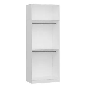 Dulap pentru haine, Minerva, Kale White, 90x235x52 cm, PAL, Alb ba00 imagine