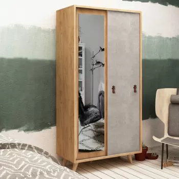 Dulap pentru haine, Mod Design, Rana, 100x190x60 cm, Stejar 2338 imagine