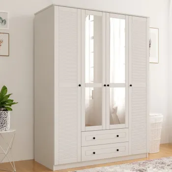 Dulap pentru haine, Rabi, Rb-063-02, 140x210x52 cm, Alb mat 669f imagine