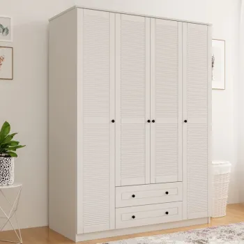 Dulap pentru haine, Rabi, Rb-063, 140x184x52 cm, Alb mat 0627 imagine