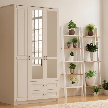 Dulap pentru haine, Rabi, Rb-119-01, 105x184x52 cm, Alb mat 7966 imagine