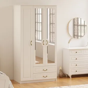 Dulap pentru haine, Rabi, Rb-176, 105x210x52 cm, Alb mat 029b imagine