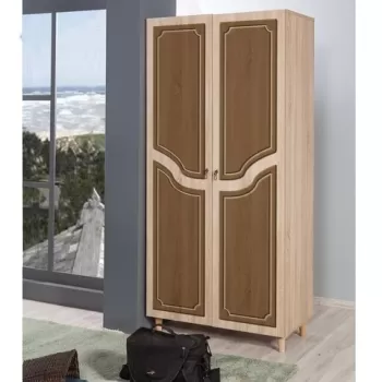 Dulap pentru haine Stil 622, Vella, 90x52x192 cm, multicolor e404 imagine