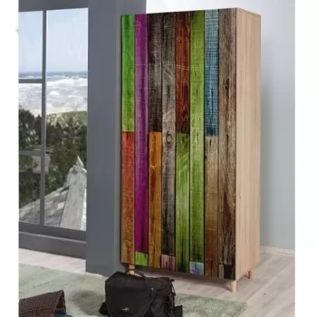 Dulap pentru haine Stil 726, Vella, 90x52x192 cm, multicolor f63b imagine