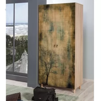 Dulap pentru haine Stil 729, Vella, 90x52x192 cm, multicolor adda imagine
