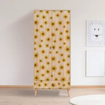 Dulap pentru haine, Vella, City Seed, 80 x 190 x 45 cm, pal melaminat, multicolor 9900 imagine