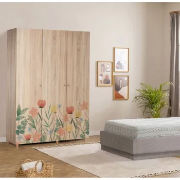 Dulap pentru haine, Vella, Lena 3 -915, 135x192x52 cm, PAL, Sonomo 82ee imagine