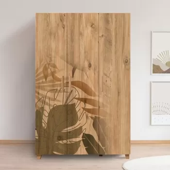 Dulap pentru haine, Vella, Leva Forest, 120 x 189 x 48 cm, pal melaminat, multicolor f0e8 imagine