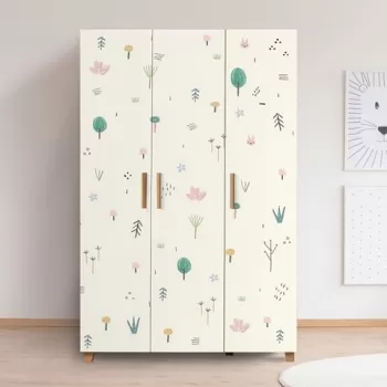 Dulap pentru haine, Vella, Leva Jungle, 120 x 189 x 48 cm, pal melaminat, multicolor 4cc4 imagine