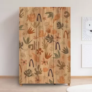 Dulap pentru haine, Vella, Leva Leaf, 120 x 189 x 48 cm, pal melaminat, multicolor 0424 imagine