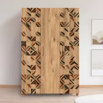 Dulap pentru haine, Vella, Leva Triangle, 120 x 189 x 48 cm, pal melaminat, multicolor 7677 imagine