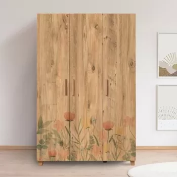 Dulap pentru haine, Vella, Leva Tulip, 120 x 189 x 48 cm, pal melaminat, multicolor afeb imagine