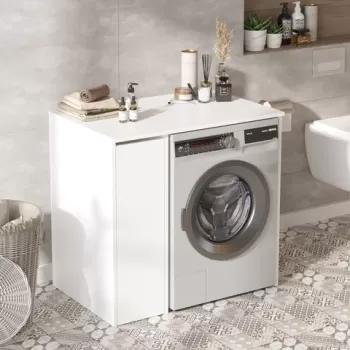 Dulap pentru masina de spalat, Locelso, SA1-W, 93.5 x 88.3 x 60 cm, pal melaminat, alb 4dad imagine