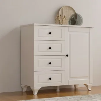 Dulap, Rabi, Rb-044-01, 87x87x43 cm, Alb mat 9a20 imagine