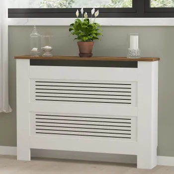 Dulap radiator, Puqa Design, Termora, 112x82x30 cm, PAL, Nuc/Alb b5c9 imagine