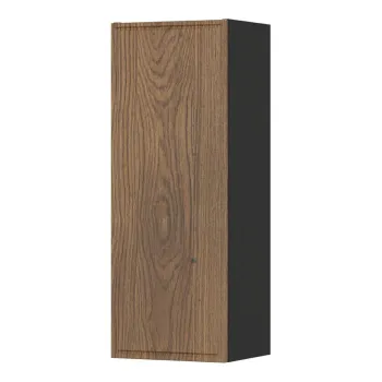 Dulap semi-coloana cu 1 usa, cu fixare pe perete, Talia Casella, Comad, 30x18.5x80 cm, MDF/PAL laminat, stejar casella/negru mat eaa4 imagine