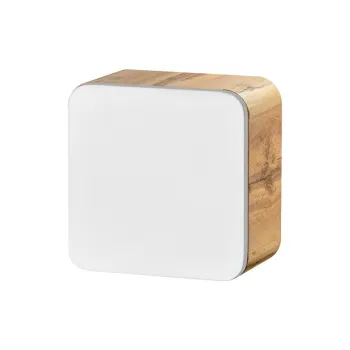 Dulap suspendat cu 1 usa, Aruba White, Comad, 35x22x35 cm, MDF/PAL laminat, alb lucios/stejar craft gold 97bb imagine