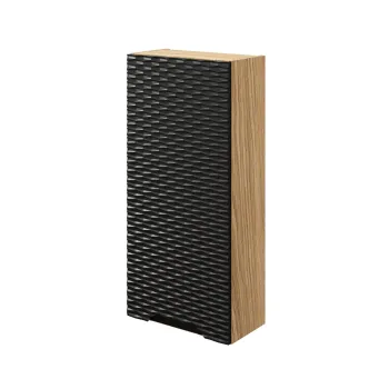 Dulap suspendat cu 1 usa, Ocean Black, Comad, 35x19x75 cm, MDF/PAL laminat, negru mat/stejar 1eef imagine