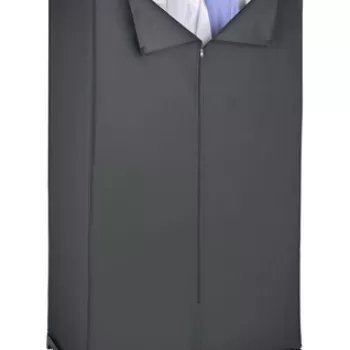 Dulap textil, Wenko, Deep Black, 75 x 50 x 150 cm, inox/polietilena, negru 97be imagine