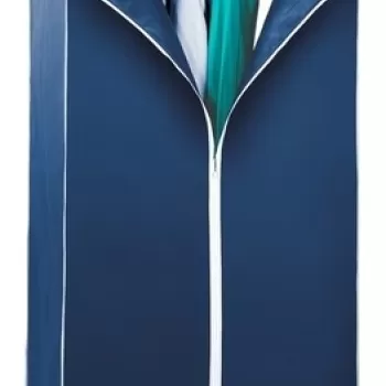 Dulap textil, Wenko, Wardrobe Air, 75 x 150 x 50 cm, polipropilena/inox, albastru f495 imagine