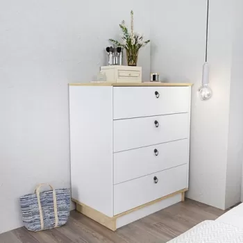 Dulap, Zena Home, Sahra, 72x83.1x42 cm, PAL, Stejar alb d877 imagine