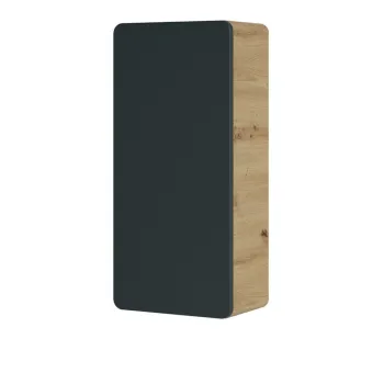 Dulapior cu 1 usa, cu fixare pe perete , Aruba Cosmos, Comad, 35x22x75 cm, MDF/PAL laminat, gri/stejar craft gold f8fd imagine
