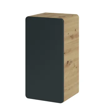 Dulapior cu 1 usa, cu fixare pe perete , Aruba Cosmos, Comad, 35x32x68 cm, MDF/PAL laminat, gri/stejar craft gold 7b6e imagine