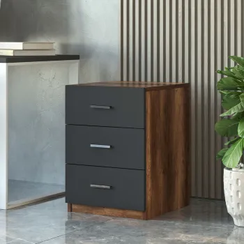 Dulapior, Locelso, Vario C, 44.5x61.8x46.6 cm, Nuc / Antracit 1948 imagine