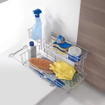 Etajera cu 2 cosuri pentru dulap Metaltex Limpio 26db imagine