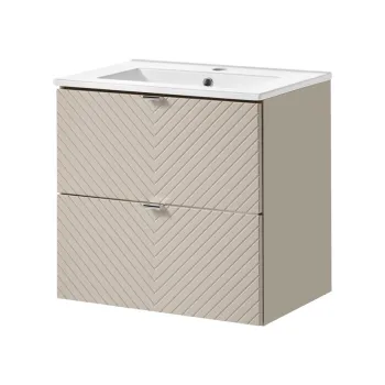 Set dulap de baie cu lavoar, 60 cm S Dance, Viva Cashmere, Comad, MDF/PAL laminat, casmir mat d29a imagine