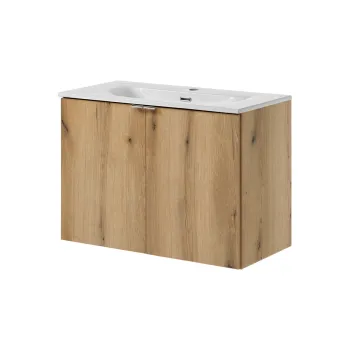 Set dulap de baie cu lavoar, 80 cm D Dance, Nova Oak, Comad, PAL laminat, stejar coast evoke 196e imagine