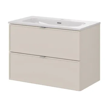 Set dulap de baie cu masca lavoar, 80 cm, Bella Cashmere, Comad, MDF/PAL laminat, casmir mat da61 imagine