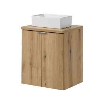 Set mobiler baie, dulap cu lavoar, 50 cm D Un Gaja, Nova Oak, Comad, PAL laminat, stejar coast evoke 783b imagine